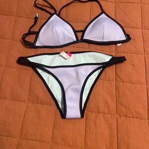 Stylish Black and White Bikini Set